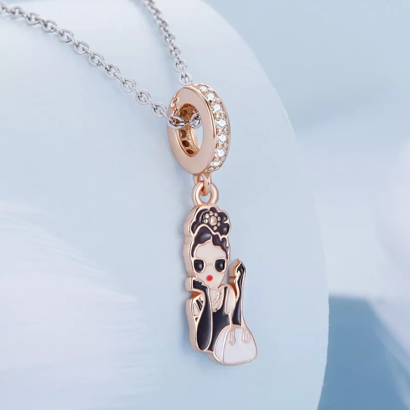 (imagen para) Estilo Pandora Diosa Hepburn - Colgante BSC641 - Ver 2