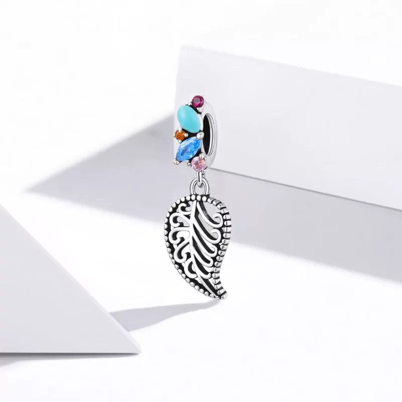 (imagen para) Estilo Pandora Estilo Colgante Hojas - BSC455 - Ver 2
