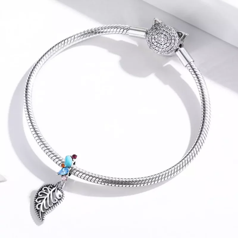 (imagen para) Estilo Pandora Estilo Colgante Hojas - BSC455 - Ver 3