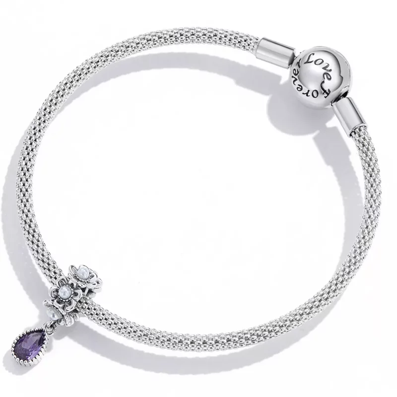 (imagen para) Estilo Pandora Gota de Agua Clásica con Dije - SCC2180 - Ver 3