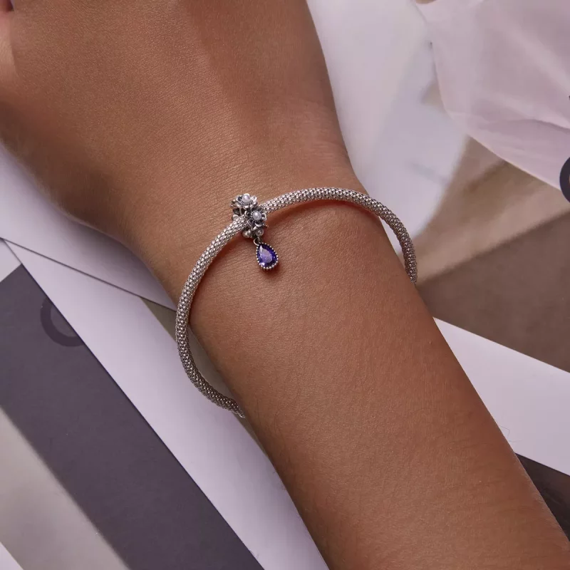 (imagen para) Estilo Pandora Gota de Agua Clásica con Dije - SCC2180 - Ver 5