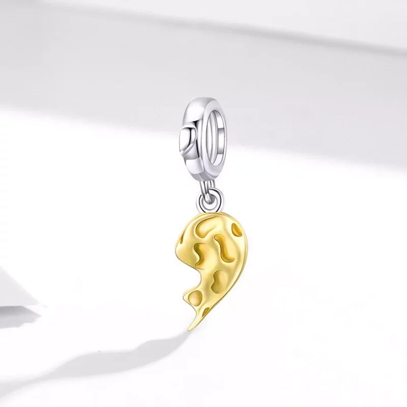 (imagen para) Estilo Pandora Intimidad - Colgante de medio corazón - BSC465 - Ver 2