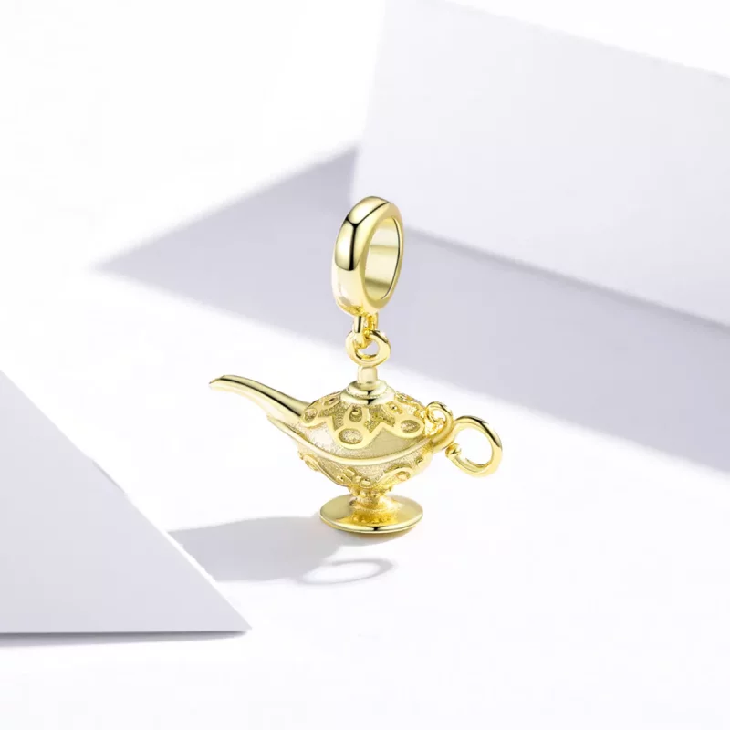 (imagen para) Estilo Pandora Lámpara Mágica con Baño de Oro de 18 quilates - SCC1819 - Ver 2