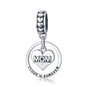 (imagen para) Estilo Pandora Plata Amor Mamá Dangle - SCC649