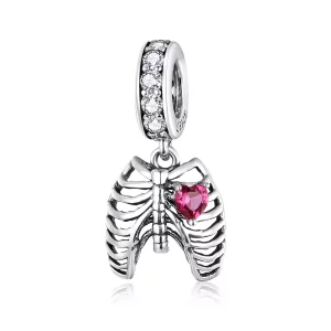 (imagen para) Estilo Pandora Plata Amor Voto de Costillas Colgante - SCC1459