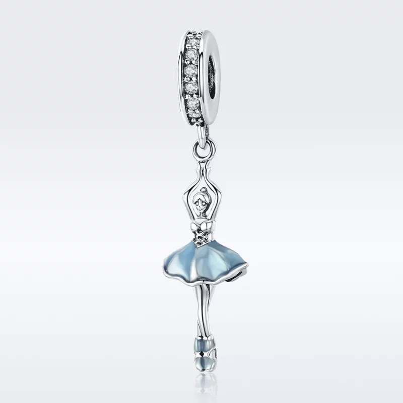 (imagen para) Estilo Pandora Plata Bailarina Colgante - SCC514 - Ver 2
