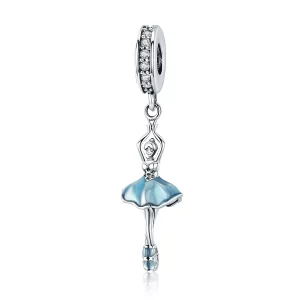 Estilo Pandora Plata Bailarina Colgante - SCC514 (imagen para) Estilo Pandora Plata Bailarina Colgante - SCC514