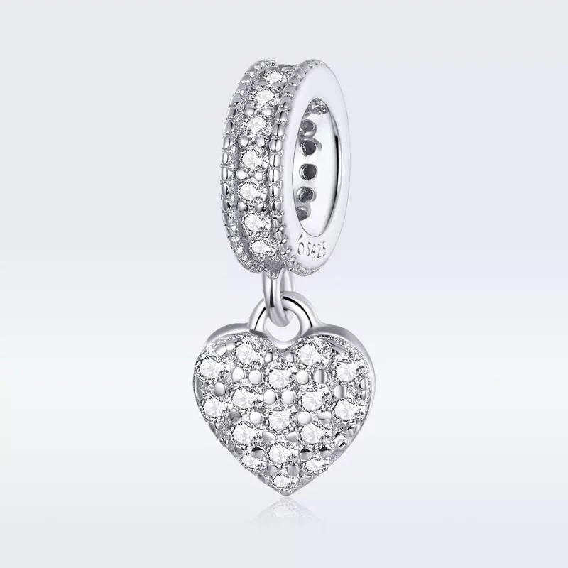 (imagen para) Estilo Pandora Plata Brillante Amor Dangling - BSC211 - Ver 4