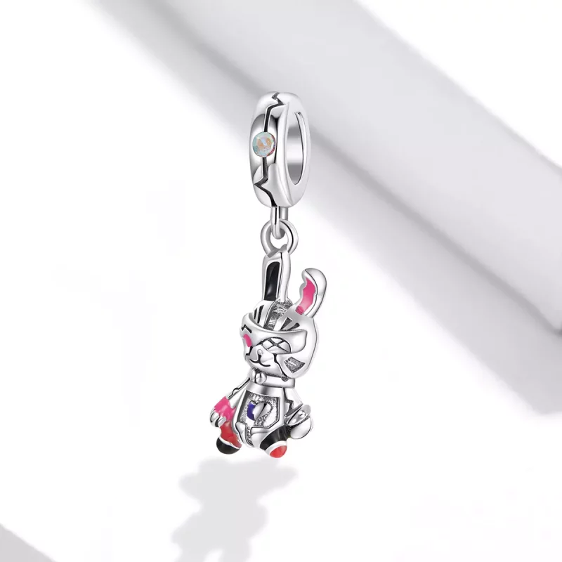 (imagen para) Estilo Pandora plata ciberpunk - Colgante de conejo mecánico - SCC1841 - Ver 2