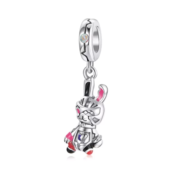 (imagen para) Estilo Pandora plata ciberpunk - Colgante de conejo mecánico - SCC1841