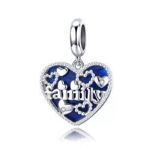 Estilo Pandora Plata Colgante de Letras de Familia - BSC293 (imagen para) Estilo Pandora Plata Colgante de Letras de Familia - BSC293