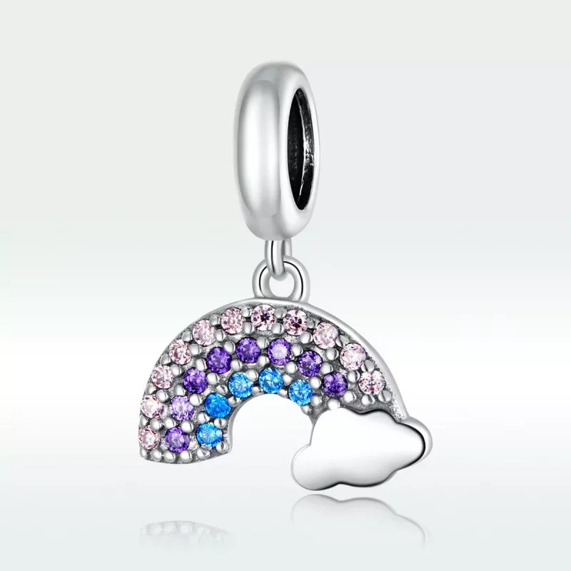(imagen para) Estilo Pandora Plata Colorido Arcoíris Colgante - SCC1625 - Ver 5