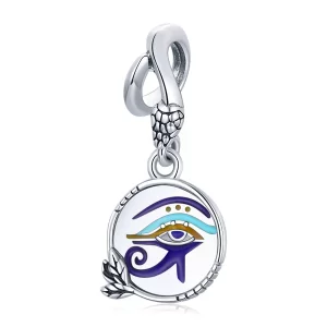 (imagen para) Estilo Pandora Plata Egipto - Colgante de Ojos Gemelos - SCC1857