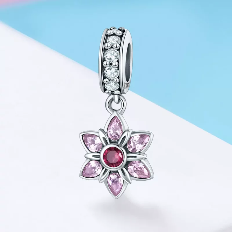 (imagen para) Estilo Pandora Plata El Baile de las Flores Dangle - SCC840 - Ver 2