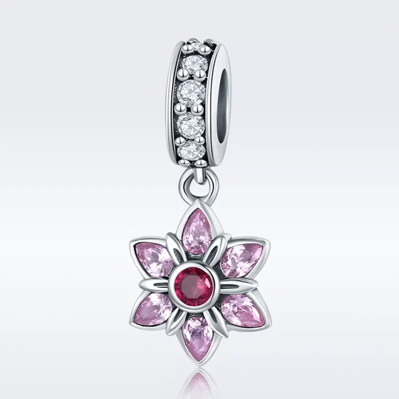 (imagen para) Estilo Pandora Plata El Baile de las Flores Dangle - SCC840 - Ver 3