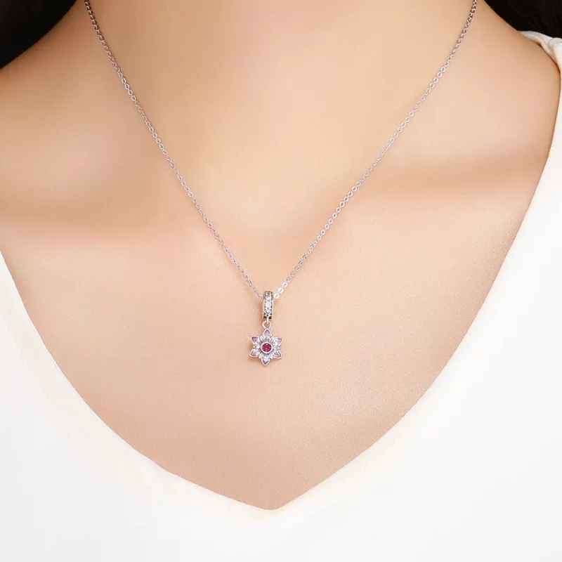 (imagen para) Estilo Pandora Plata El Baile de las Flores Dangle - SCC840 - Ver 5