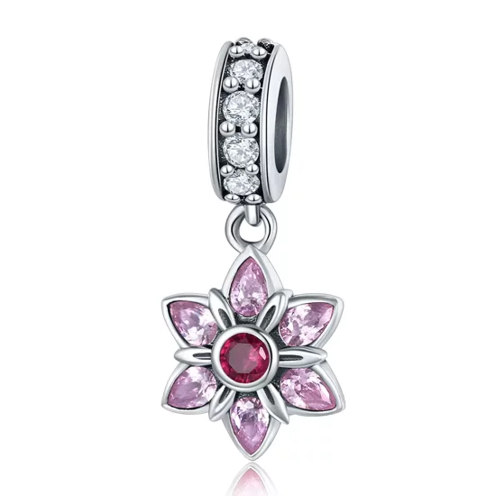 (imagen para) Estilo Pandora Plata El Baile de las Flores Dangle - SCC840