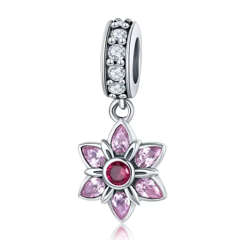 (imagen para) Estilo Pandora Plata El Baile de las Flores Dangle - SCC840