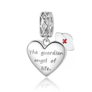 (imagen para) Estilo Pandora Plata El Guardián del Ángel de la Vida Dangle - BSC307