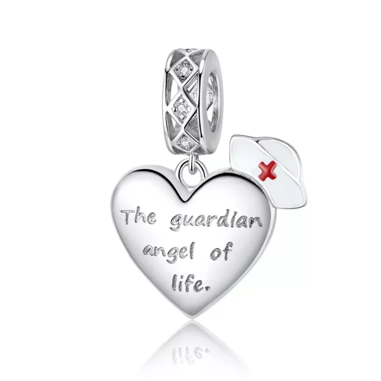 (imagen para) Estilo Pandora Plata El Guardián del Ángel de la Vida Dangle - BSC307