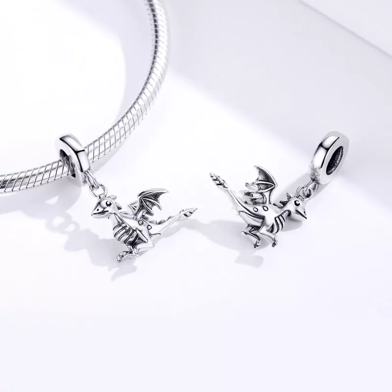 (imagen para) Estilo Pandora Plata Eres Mágico Dragón Colgante - SCC1322 - Ver 4