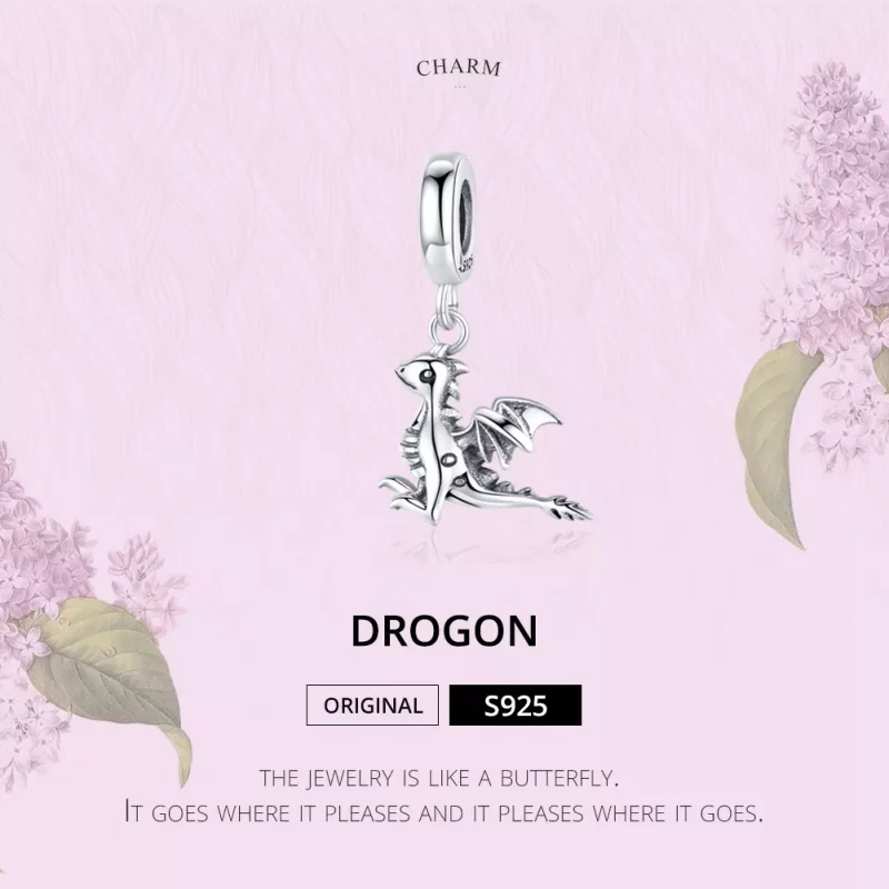 (imagen para) Estilo Pandora Plata Eres Mágico Dragón Colgante - SCC1322 - Ver 6