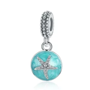 (imagen para) Estilo Pandora Plata Estilo Verano Azul Mar Colgante - SCC136