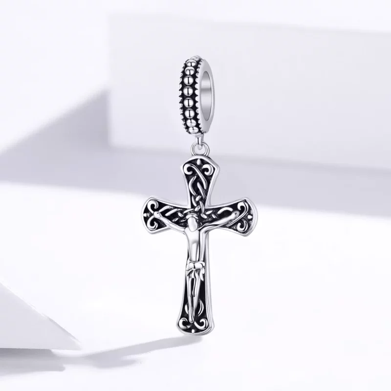 (imagen para) Estilo Pandora Plata La Cruz de Jesús Colgante - SCC1407 - Ver 2