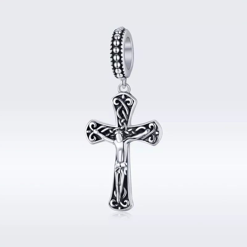 (imagen para) Estilo Pandora Plata La Cruz de Jesús Colgante - SCC1407 - Ver 5