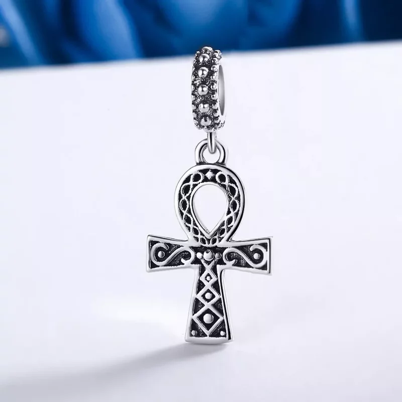 (imagen para) Estilo Pandora Plata La Cruz del Poder de la Fe Retro Colgante - SCC185 - Ver 3