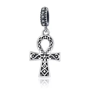 (imagen para) Estilo Pandora Plata La Cruz del Poder de la Fe Retro Colgante - SCC185