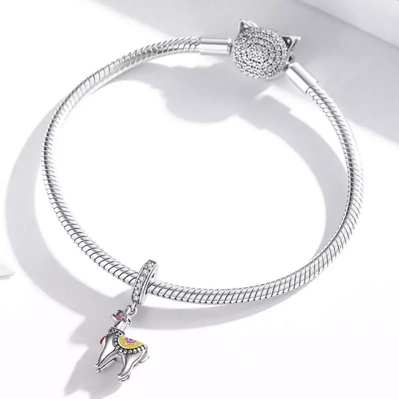 (imagen para) Estilo Pandora Plata Lindo Colgante de Alpaca - SCC1737 - Ver 3