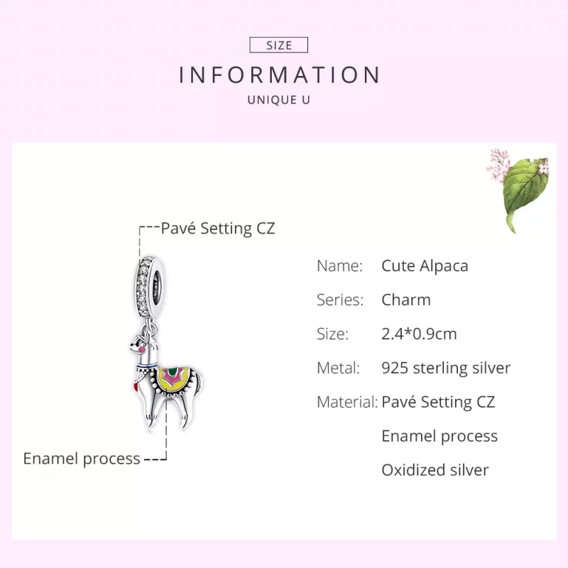 (imagen para) Estilo Pandora Plata Lindo Colgante de Alpaca - SCC1737 - Ver 7