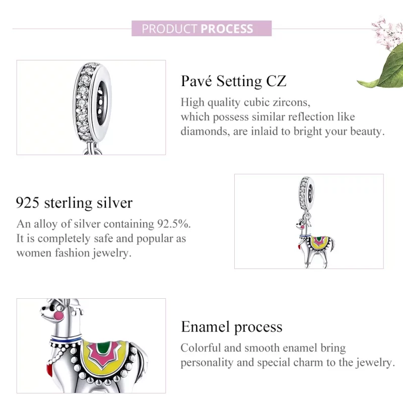 (imagen para) Estilo Pandora Plata Lindo Colgante de Alpaca - SCC1737 - Ver 8
