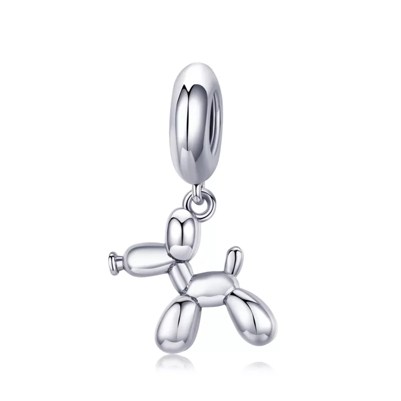 (imagen para) Estilo Pandora Plata Lindo Colgante de Perro de Globos - SCC981