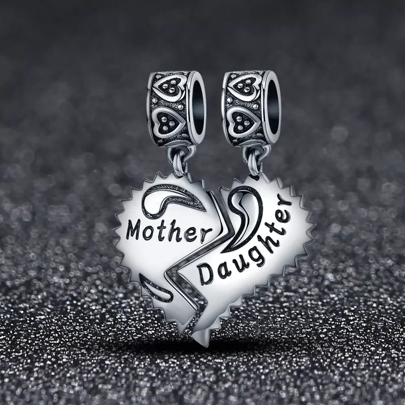 (imagen para) Estilo Pandora Plata Madre e Hija Colgante - SCC427 - Ver 2