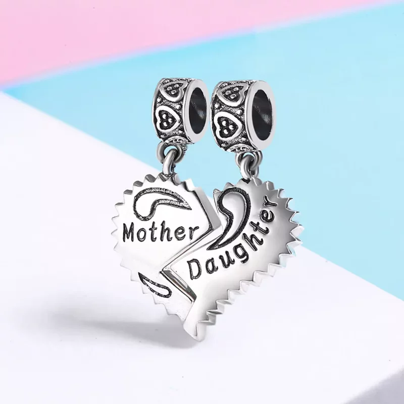 (imagen para) Estilo Pandora Plata Madre e Hija Colgante - SCC427 - Ver 3
