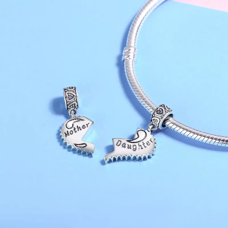 (imagen para) Estilo Pandora Plata Madre e Hija Colgante - SCC427 - Ver 5