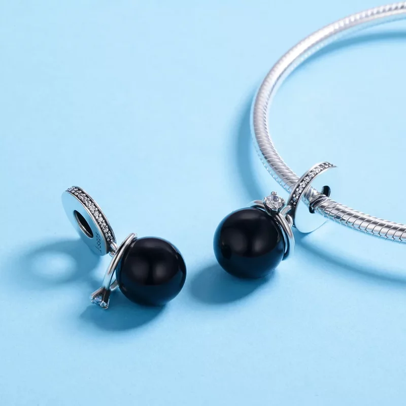 (imagen para) Estilo Pandora Plata Prestigio Perlas Colgante - SCC572 - Ver 5
