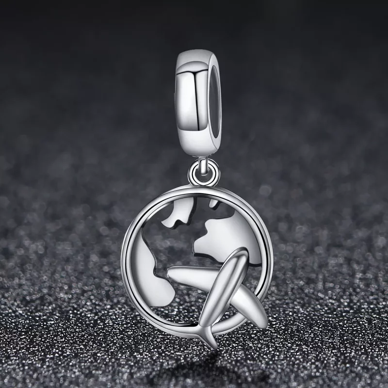 (imagen para) Estilo Pandora Plata Un Sueño de Viajar Alrededor de Colgante - SCC242 - Ver 3