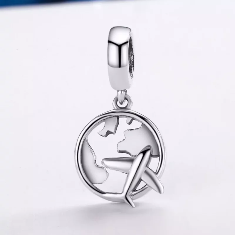 (imagen para) Estilo Pandora Plata Un Sueño de Viajar Alrededor de Colgante - SCC242 - Ver 4