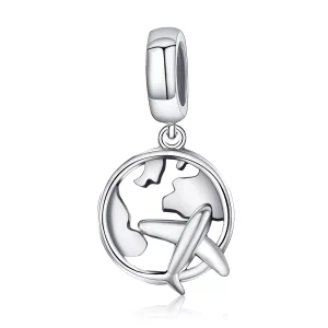 (imagen para) Estilo Pandora Plata Un Sueño de Viajar Alrededor de Colgante - SCC242