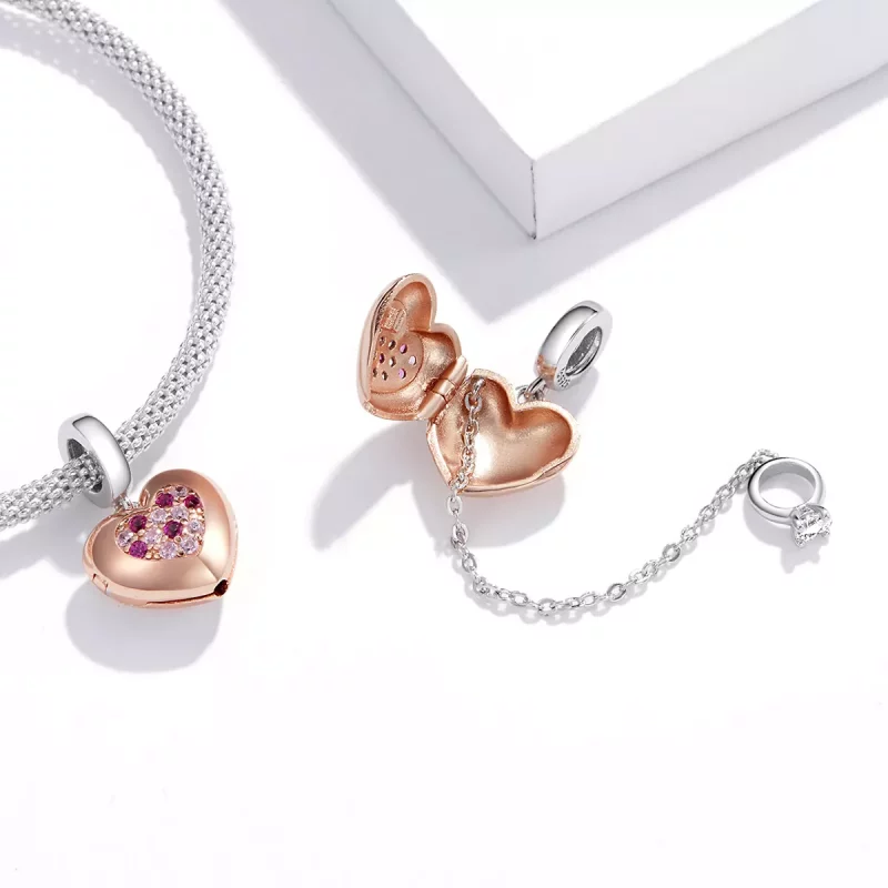 (imagen para) Estilo Pandora Promesa de Amor Colgante - BSC396 - Ver 4