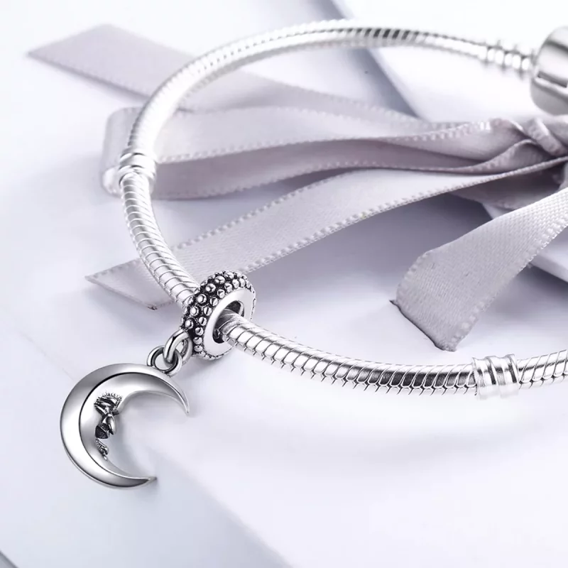 (imagen para) Estilo Pandora Sr. Moon Dangle - SCC149 - Ver 4