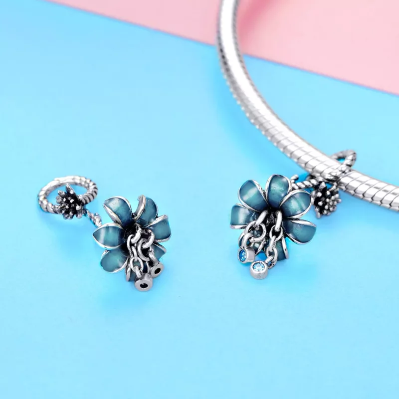 (imagen para) Estilo Pandora Sueño Orquídea Colgante - BSC034 - Ver 3