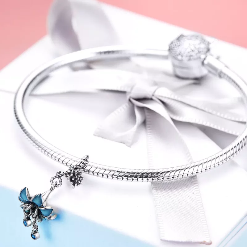(imagen para) Estilo Pandora Sueño Orquídea Colgante - BSC034 - Ver 4