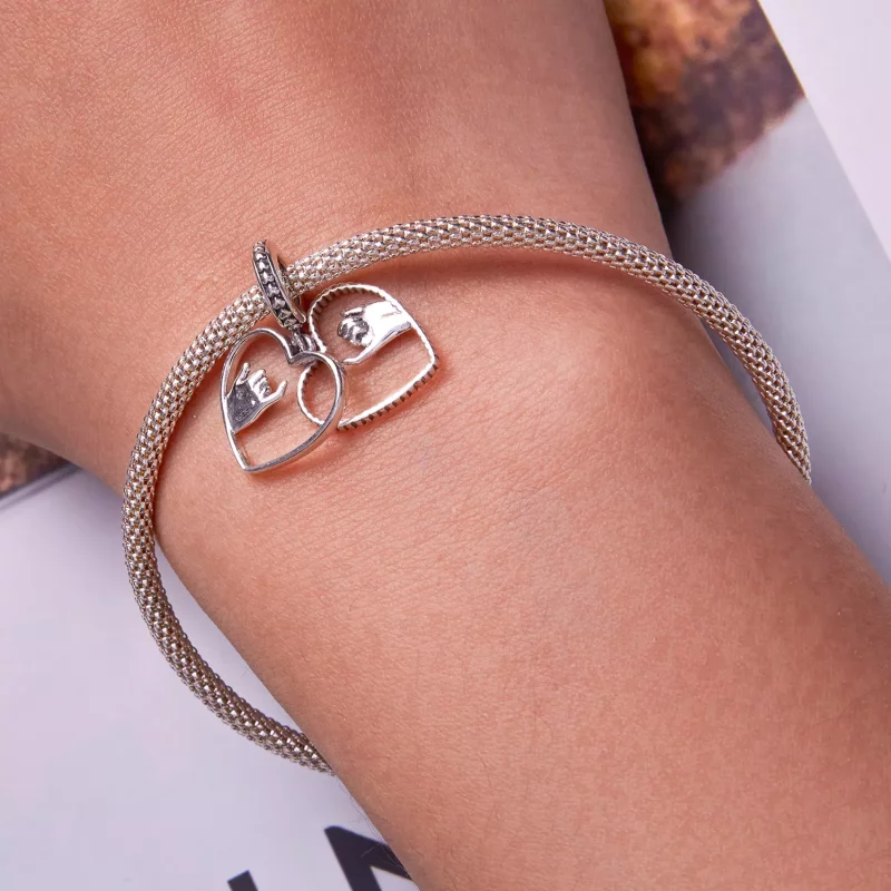 (imagen para) Pandora Estilo Amor Mano en Mano Dangle - SCC2270 - Ver 6