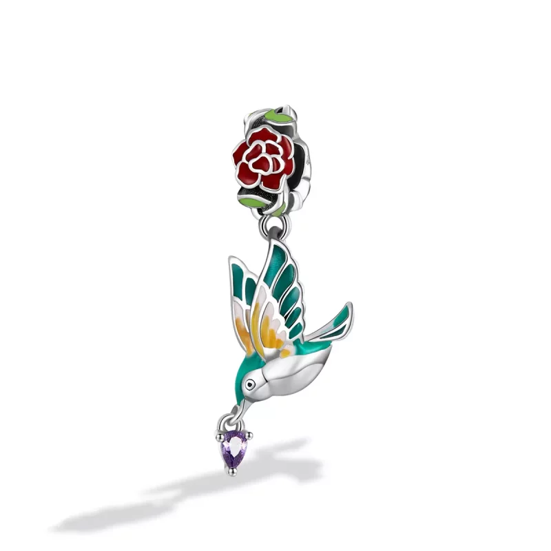 (imagen para) Pandora Estilo Flores y Pájaros Colgante - SCC2195 - Ver 2