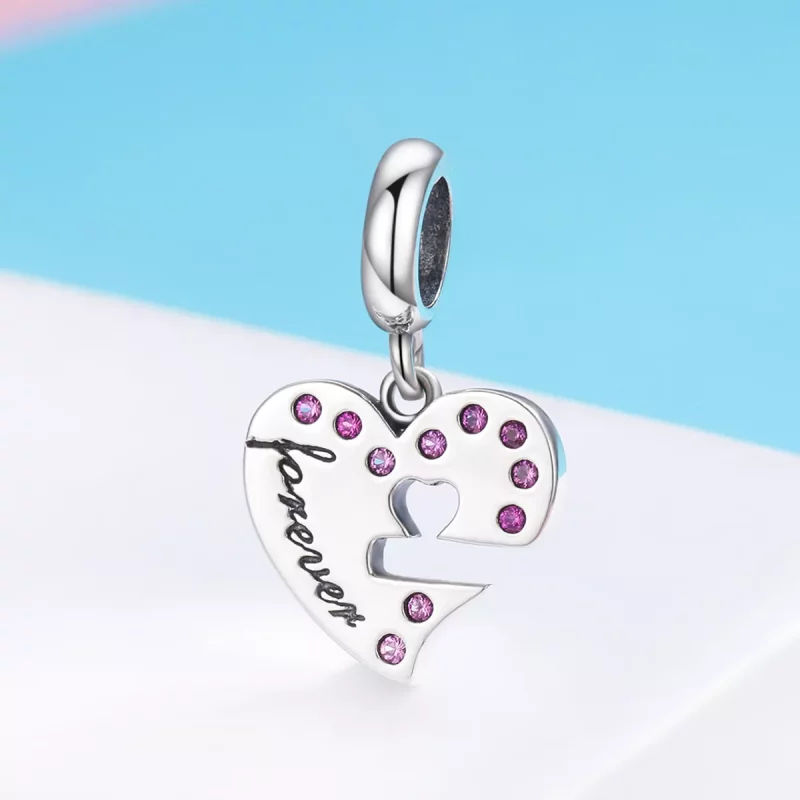(imagen para) Pandora Estilo Llavero de Plata en Forma de Llave del Corazón Dangle - SCC638 - Ver 4
