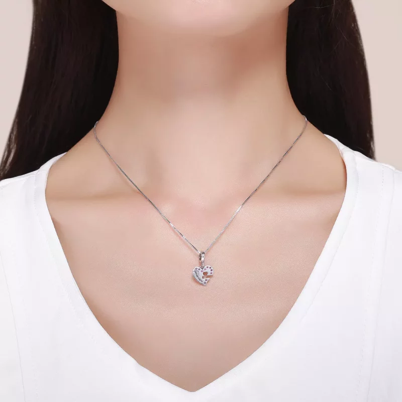 (imagen para) Pandora Estilo Llavero de Plata en Forma de Llave del Corazón Dangle - SCC638 - Ver 8